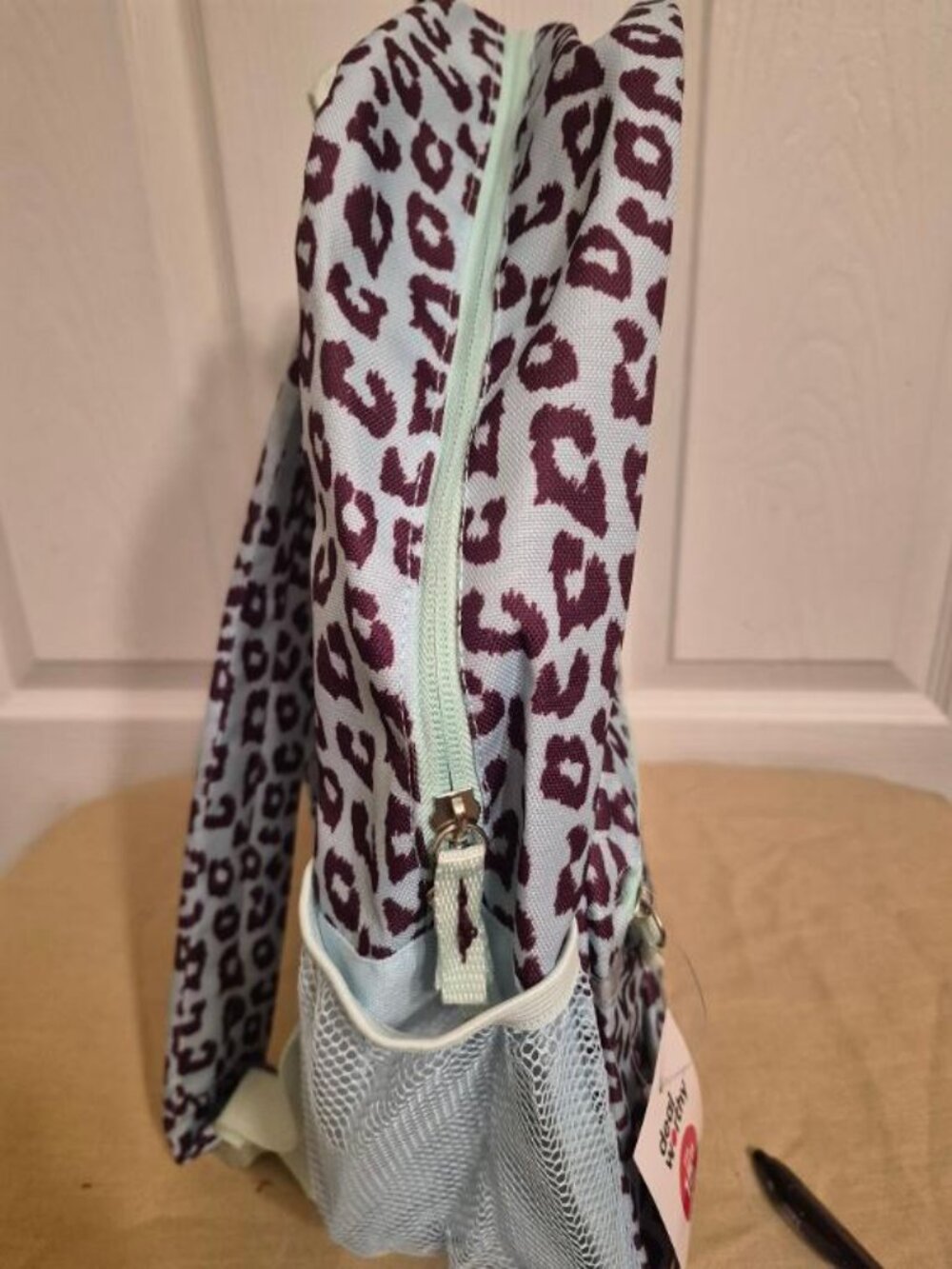 Blue Cheetah Print Backpack - Picture 3 of 3